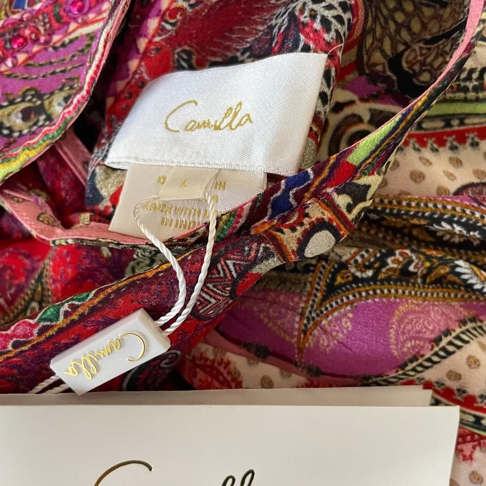 Crystal-embellished Printed Silk Crepe De Chine Mini Dress from CAMILLA - Picture 14 of 15